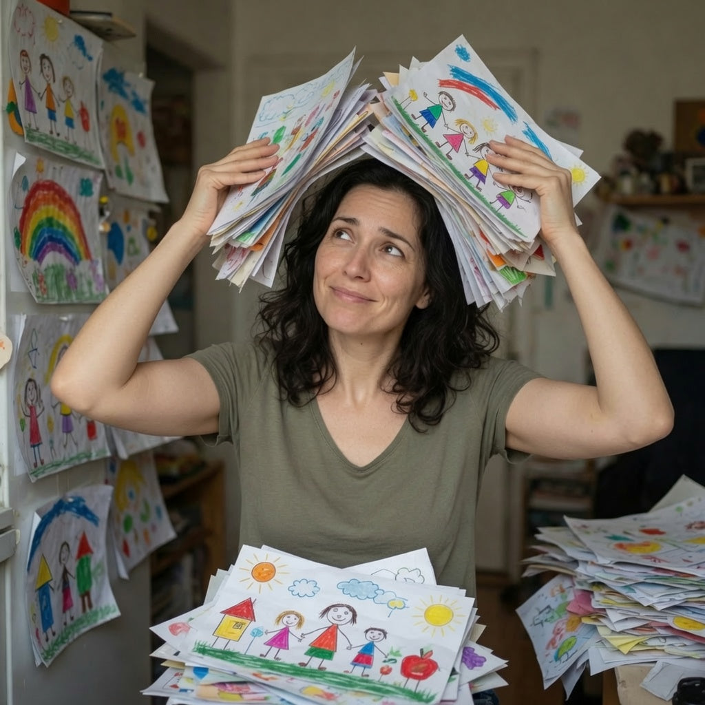 Come conservare i disegni dei tuoi figli (senza riempire i cassetti)