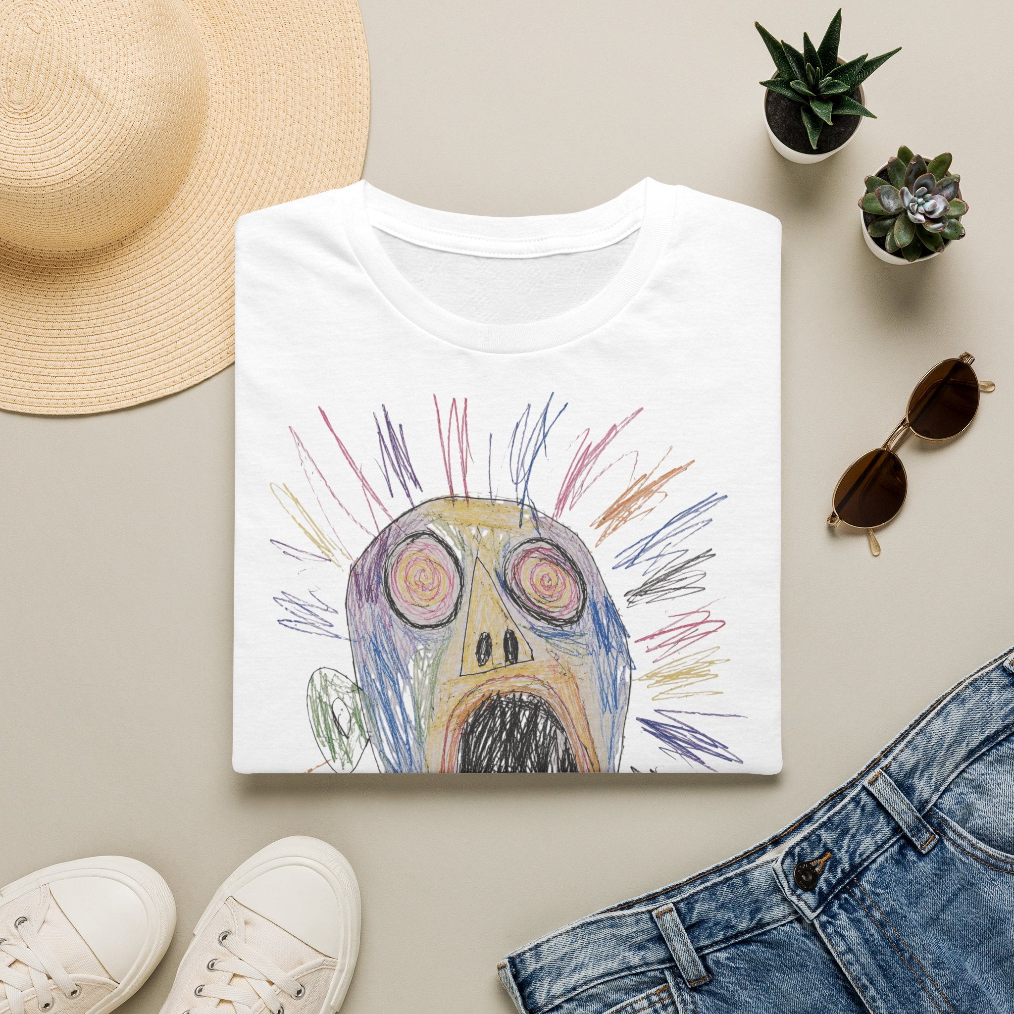 Screaming Face Graphic T‑Shirt — GOGO PREMIUM