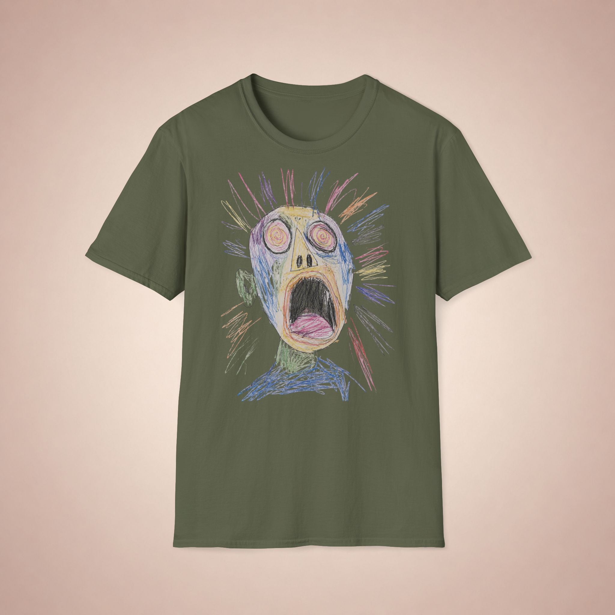 Screaming Face Graphic T‑Shirt — GOGO PREMIUM
