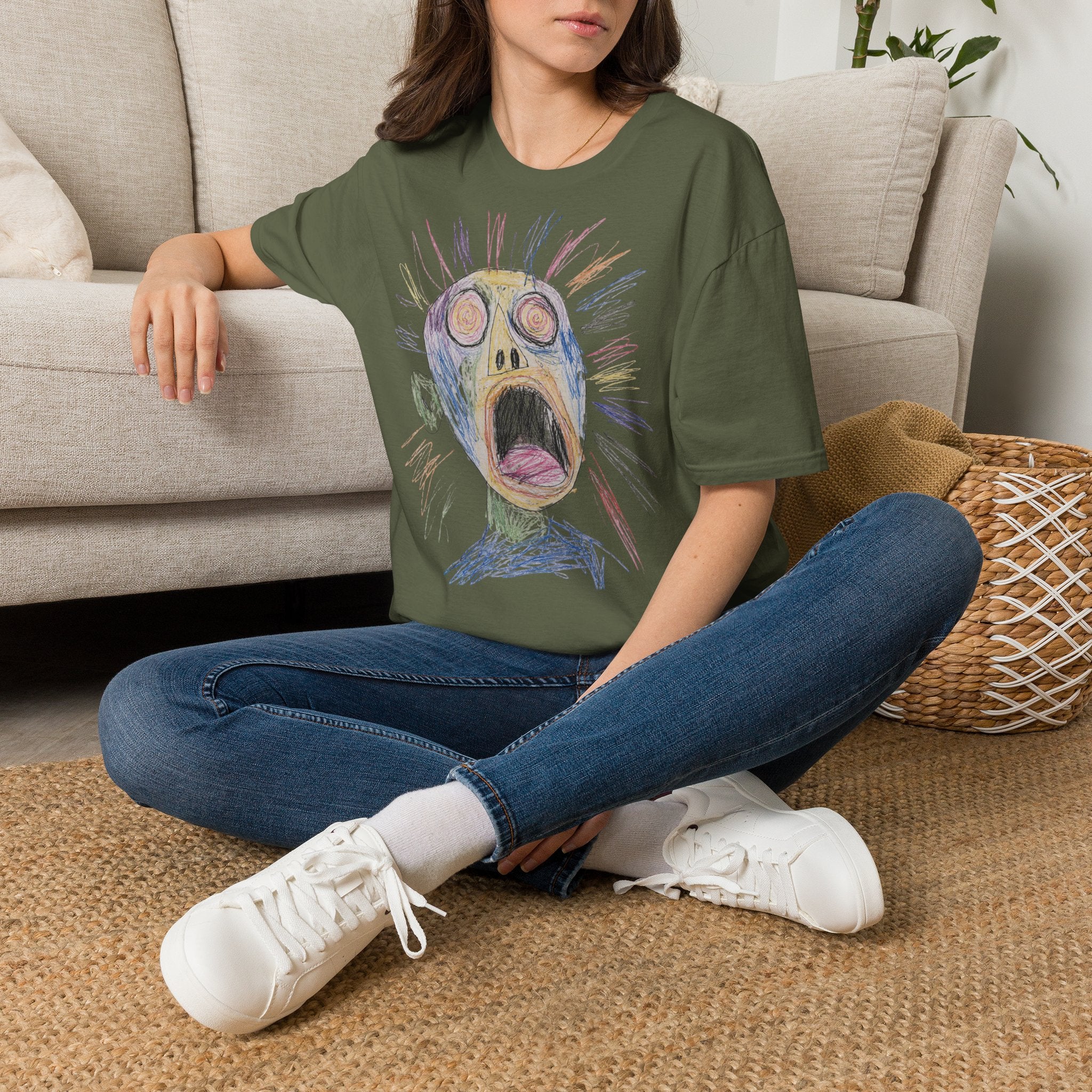 Screaming Face Graphic T‑Shirt — GOGO PREMIUM